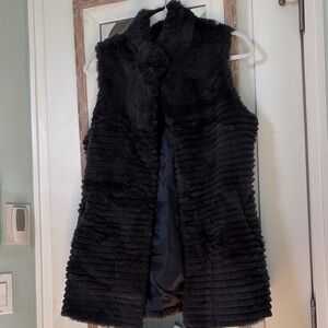 Women's Dark Grey Fur Vest
